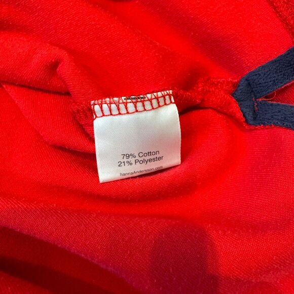 Hanna Andersson Red French Terry Pullover Hoodie Kids 10 Casual Warm Cozy Soft - Picture 4 of 9